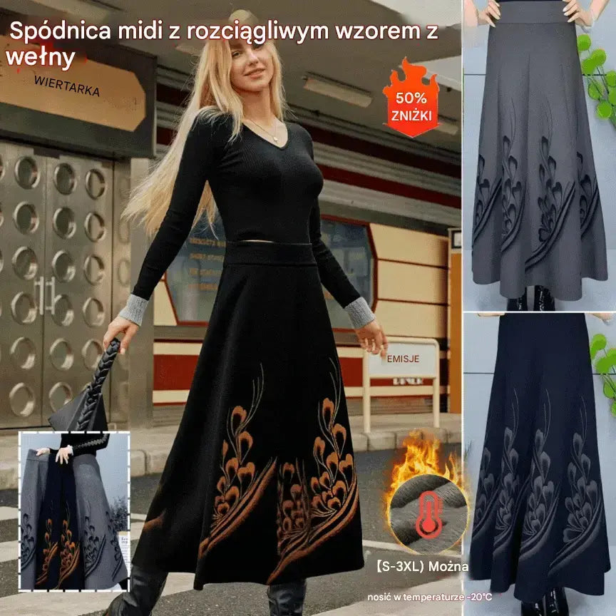 【S-3XL】Vastag gyapjúszoknya őszre és télre – stílusos és sokoldalú