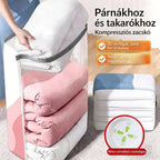 🧳 5 darabos szett mindössze 9500 Ft-ért 💨 Nagyméretű, összenyomható vákuumos tárolótasakok: Nincs szükség pumpára, szivárgásmentes és légmentes, ideális a poggyász és az otthoni tárolóhely megtakarítására ✈️