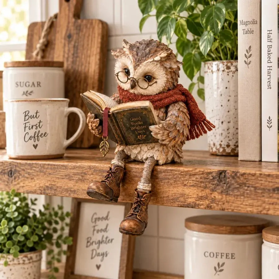 💥 50% kedvezmény – csak korlátozott ideig! 🦉 Imádnivaló olvasó bagolyfigura