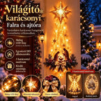 💡✨Világító falidísz karácsonyi jelenettel