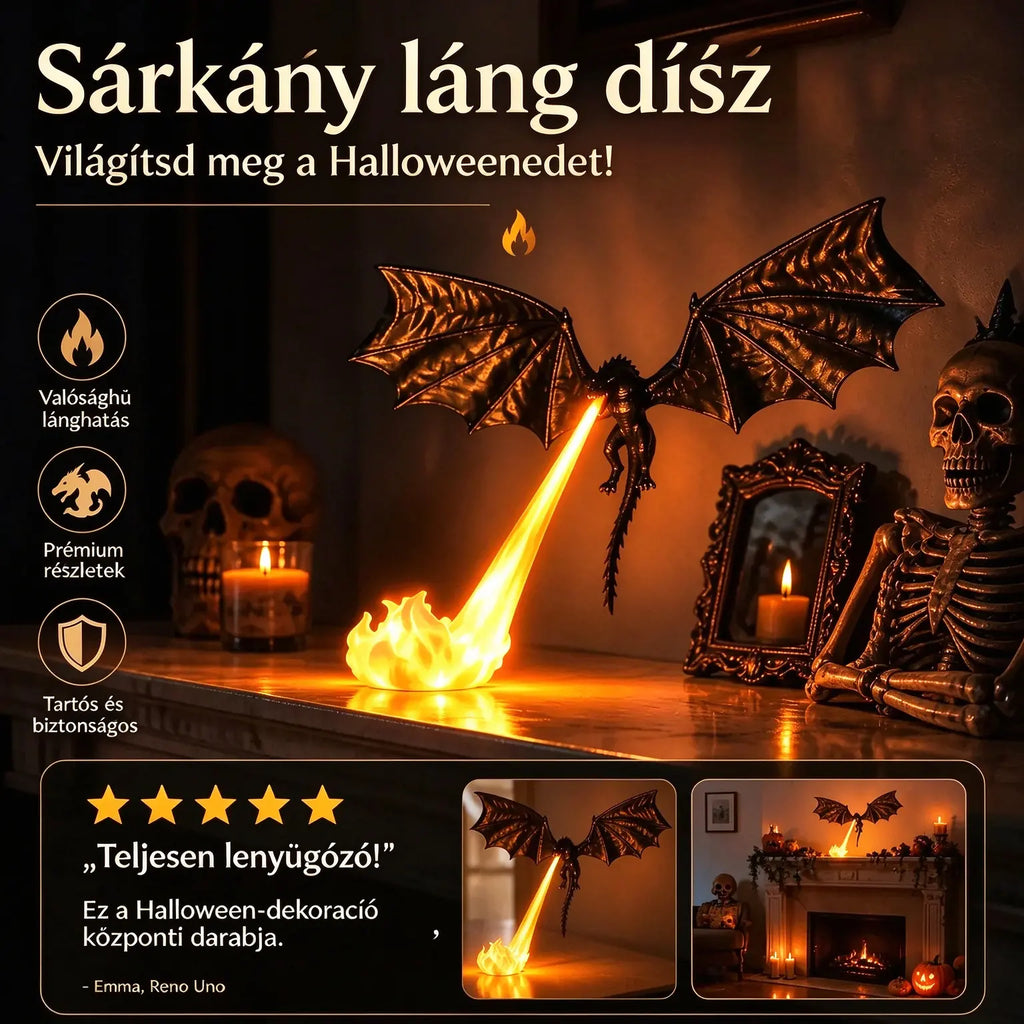🐉🔥 Korlátozott ideig 50% kedvezmény! Sárkányláng-dekoráció: élethű lángeffektus, selymes tapintású PLA-szál. Kihagyhatatlan darab a Halloween-dekorációhoz! Rendelj legalább 2 darabot, és élvezd a kedvezményt! 🎃🌙✨