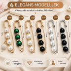 ✨ Elegáns gyöngyös csatok derék- és nyakkivágás-szűkítéshez (12 darabos készlet: 6-féle stílus × 2 darab) 👗 | 💎 Varrásmentes · Elegáns és praktikus