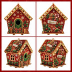 🎄🏠 3D fa karácsonyi házikó-készlet | Családi barkácsprojekt: összeállítható és díszíthető karácsonyi dísz