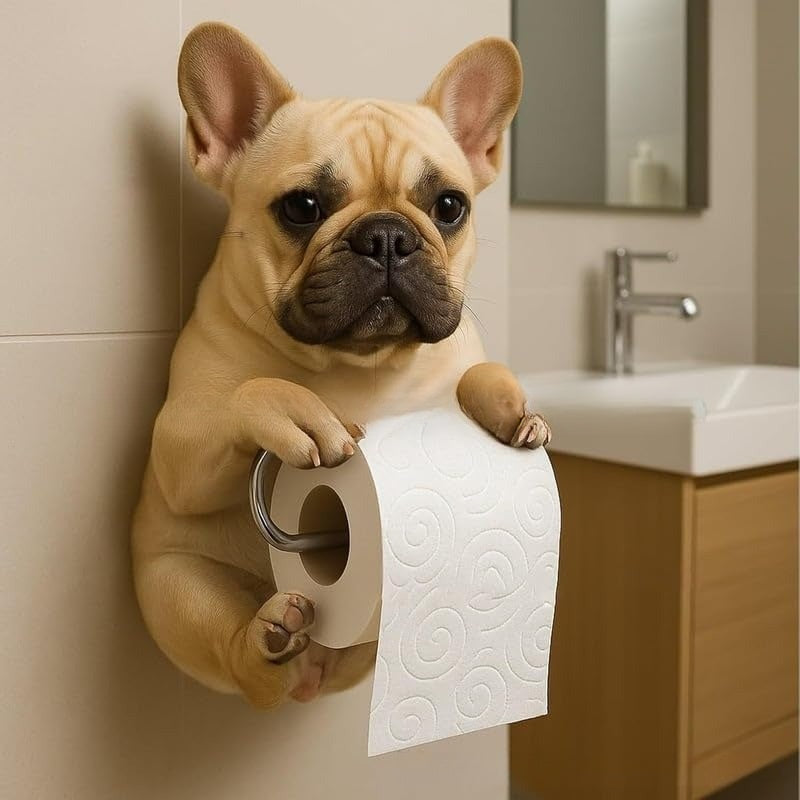 🐕 WC-papír-tartó aranyos kiskutyás mintával
