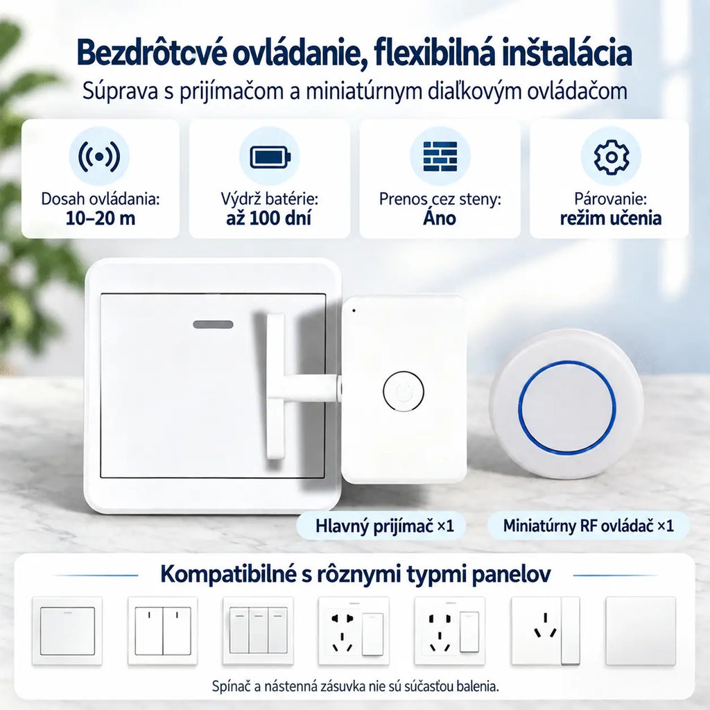 📱💡 Vezeték nélküli okoskapcsoló – vezérelje világítását távolról, bonyolult vezetékezés nélkül.