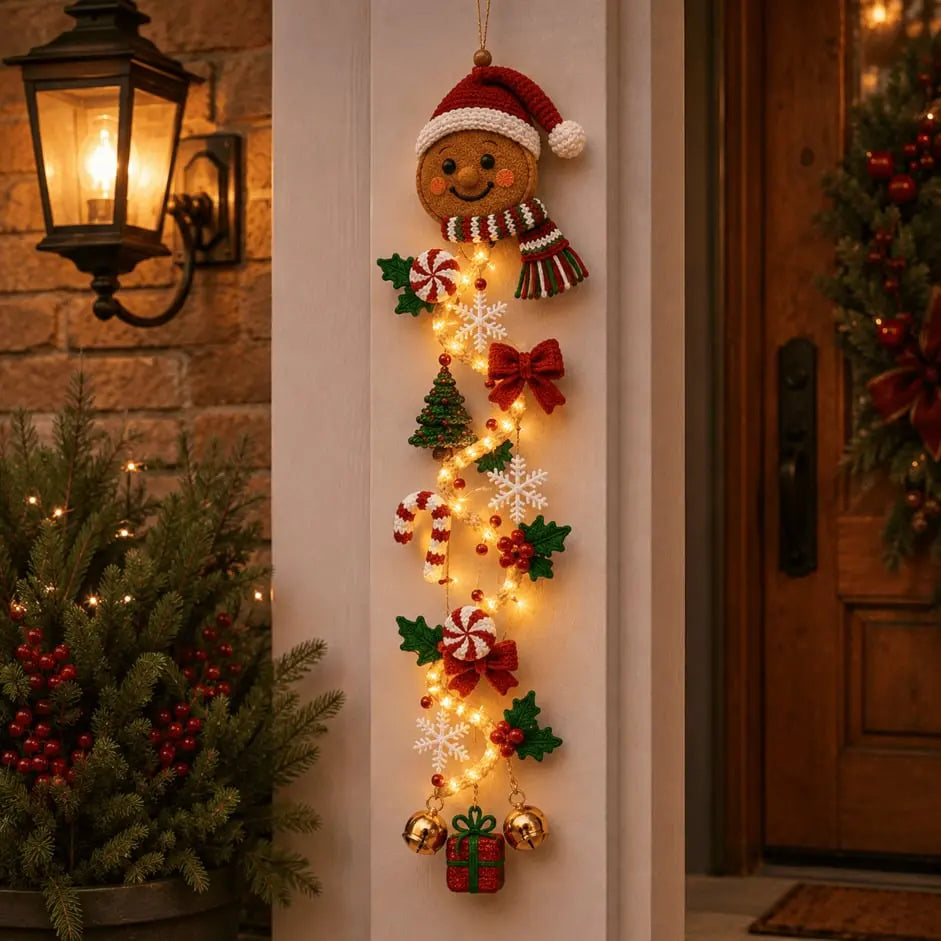 🎄🎃Utolsó nap! 🎅Élvezze a 49% kedvezményt a megvilágított karácsonyi ajtódíszekre!