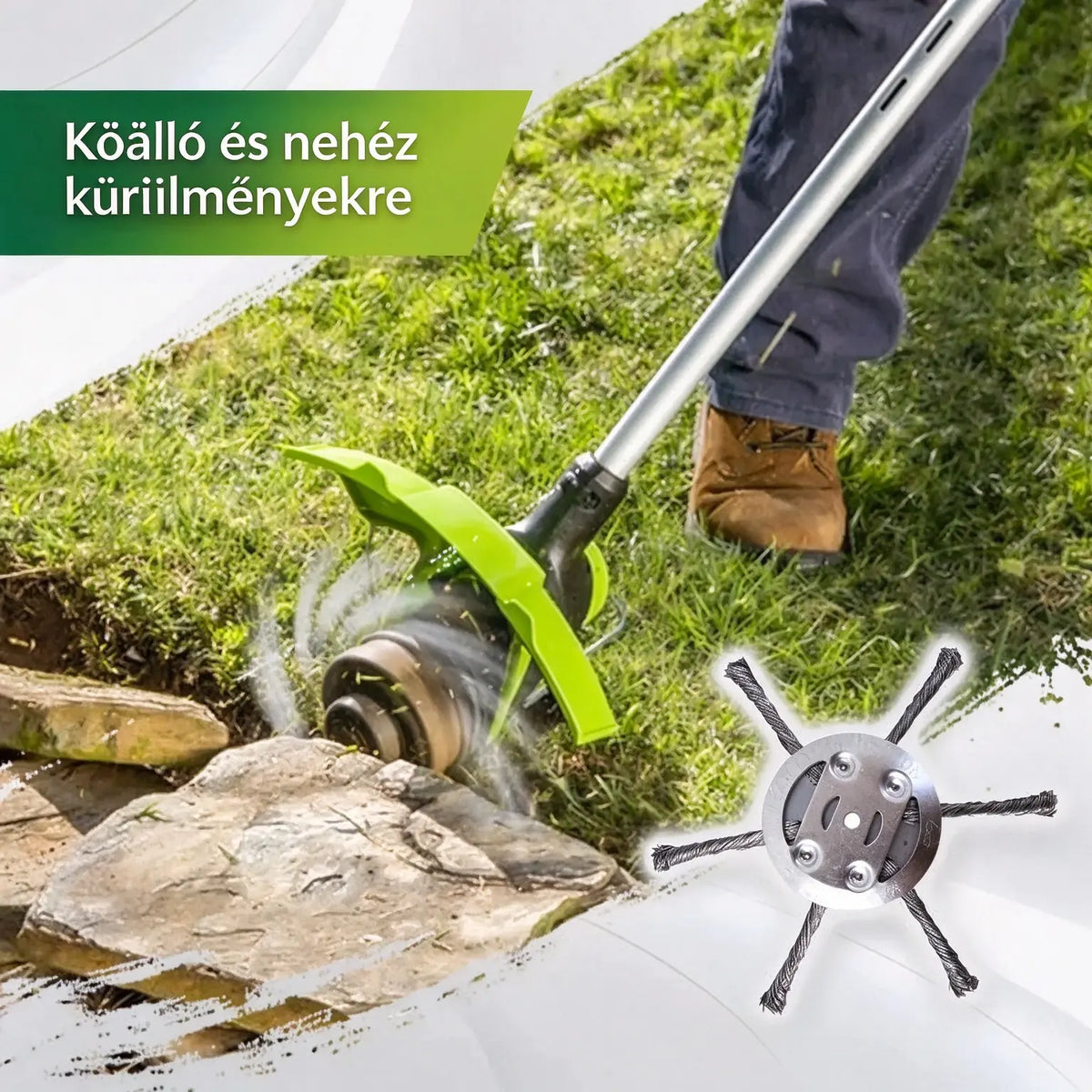 🔥✨【1-et vesz, 1-et kap ajándékba: 2 darab】🔥 Cserepenge fűnyíróhoz / bozótvágóhoz – Acél fűvágó penge 🌿✂️⚙️