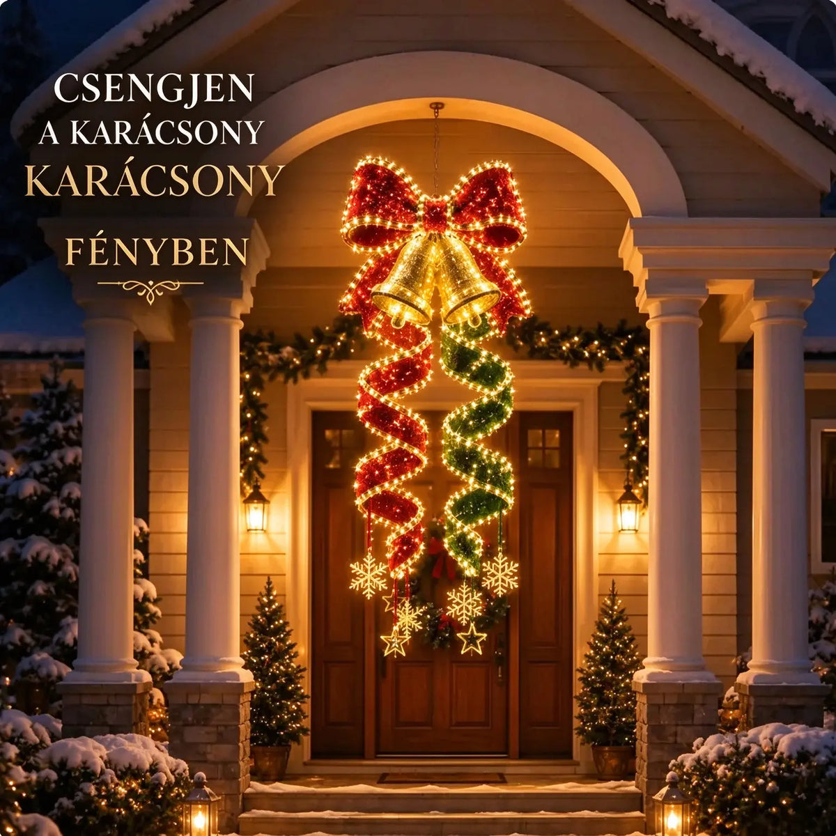 🎄 Spirál alakú LED-es függőlámpák karácsonyi varázslattal ✨