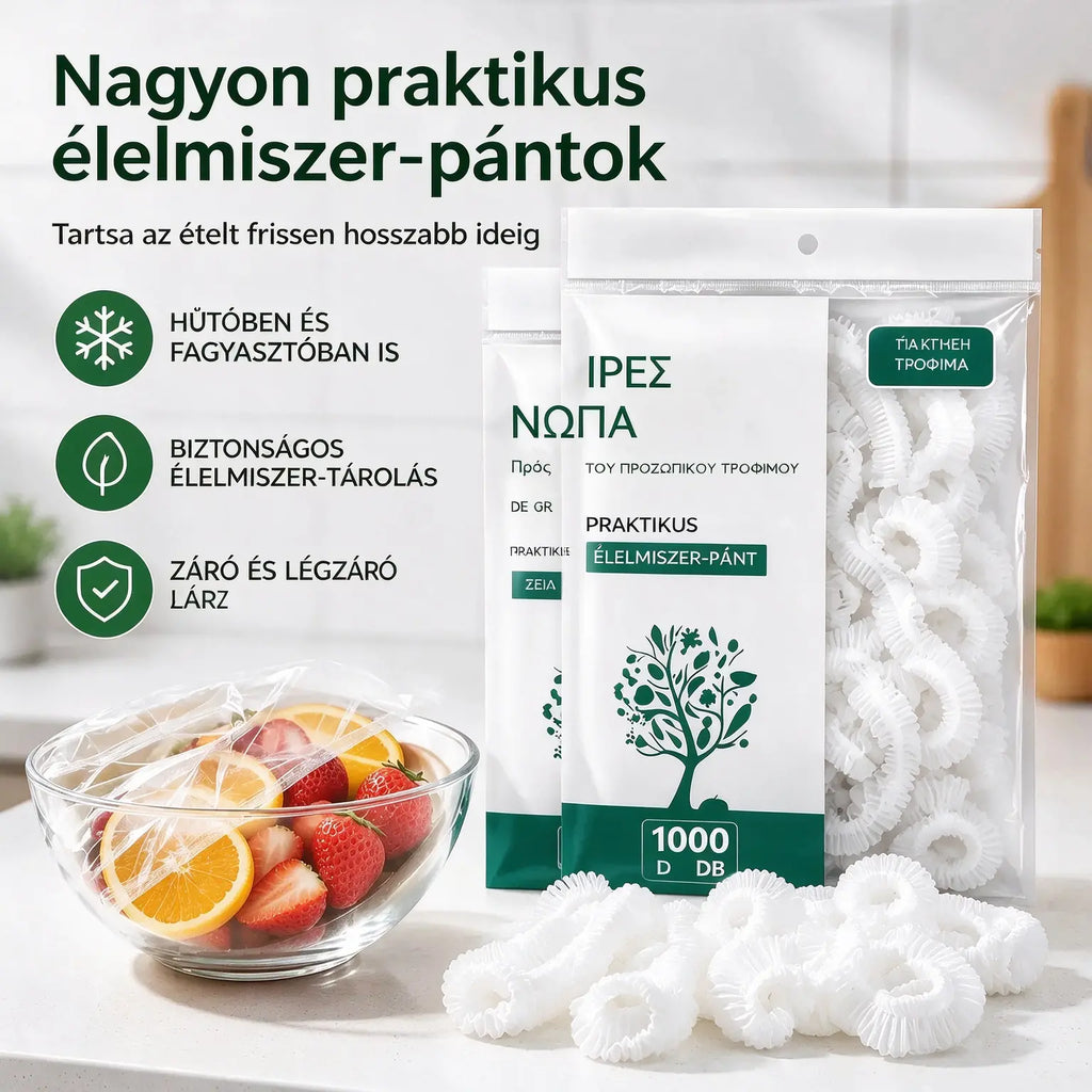 🔥【Utolsó napi ajánlat: 50% kedvezmény】✨500 db újrafelhasználható és rugalmas, élelmiszer-biztonságos műanyag fedő