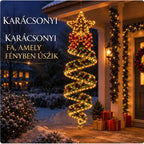 🎄 Spirál alakú LED-es függőlámpák karácsonyi varázslattal ✨