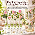 6 virág kombinációja, ára 9600 Ft 💐 Lombik alakú üvegváza