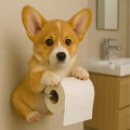 🐕 WC-papír-tartó aranyos kiskutyás mintával