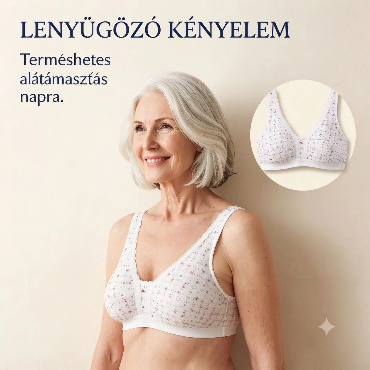 Utánvétes fizetés ✅【4 darabos készlet】 Tiszta pamut melltartók középkorú hölgyeknek (nagy méretek) – kényelmes és légáteresztő