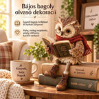 💥 50% kedvezmény – csak korlátozott ideig! 🦉 Imádnivaló olvasó bagolyfigura