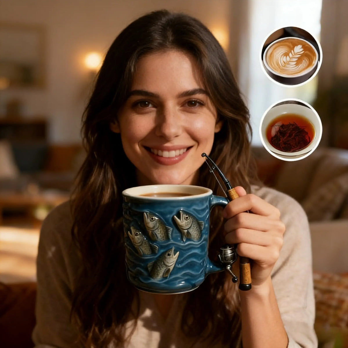 🎣【Akció】☕ Új, kreatív, horgászok számára tervezett, műgyantából készült horgász-bögre.