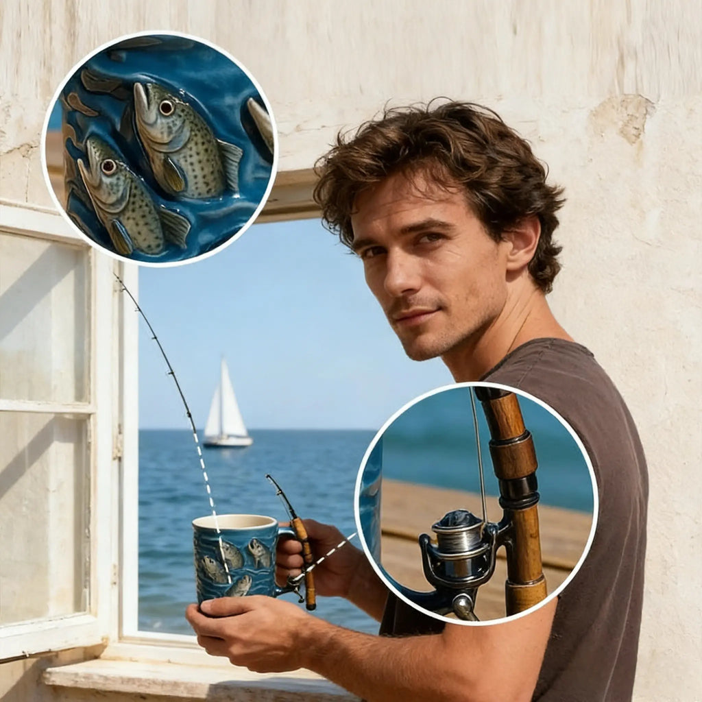 🎣【Akció】☕ Új, kreatív, horgászok számára tervezett, műgyantából készült horgász-bögre.