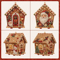 🎄🏠 3D fa karácsonyi házikó-készlet | Családi barkácsprojekt: összeállítható és díszíthető karácsonyi dísz