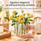 6 virág kombinációja, ára 9600 Ft 💐 Lombik alakú üvegváza